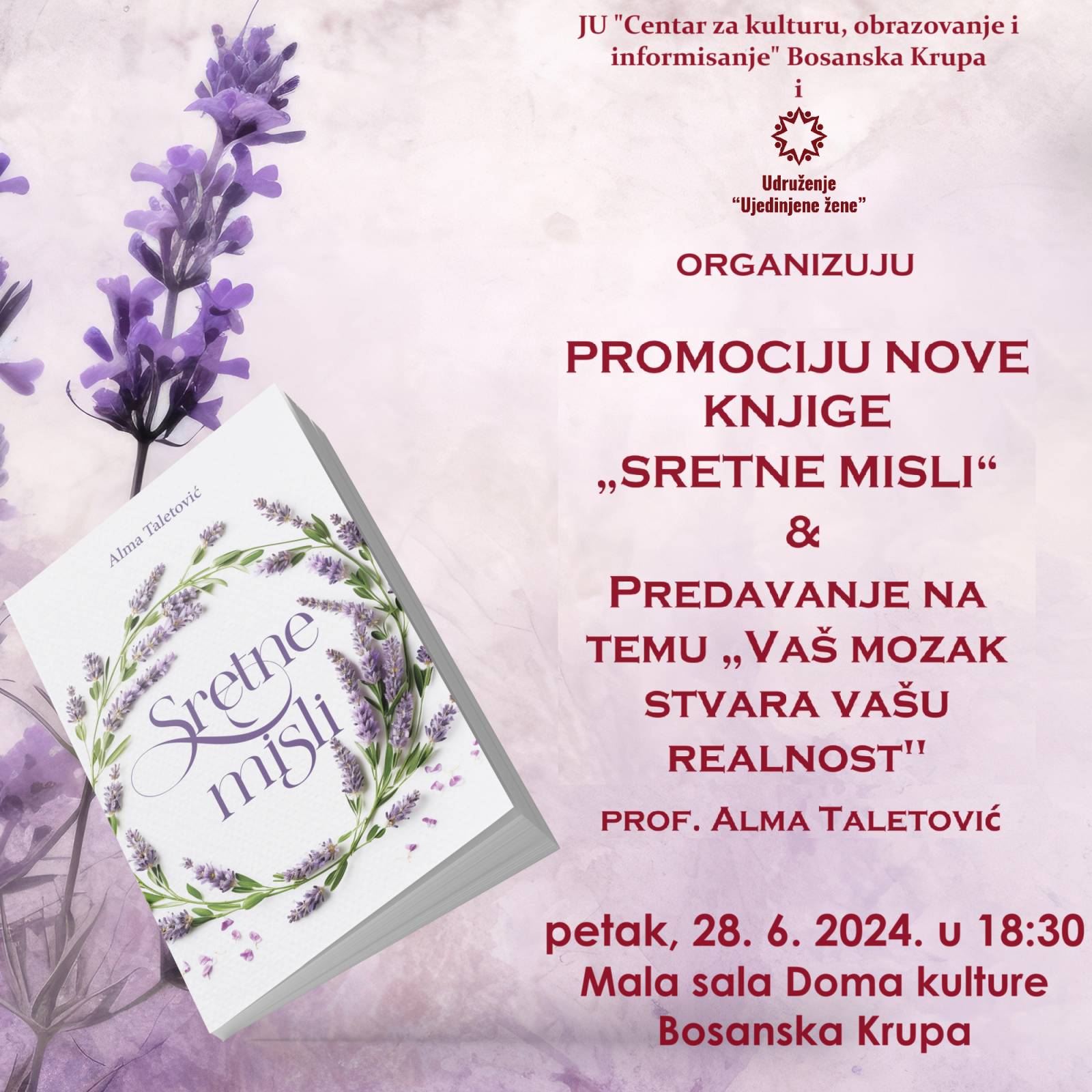 Read more about the article Promocija knjige „Sretne misli“ autorice Alme Taletović