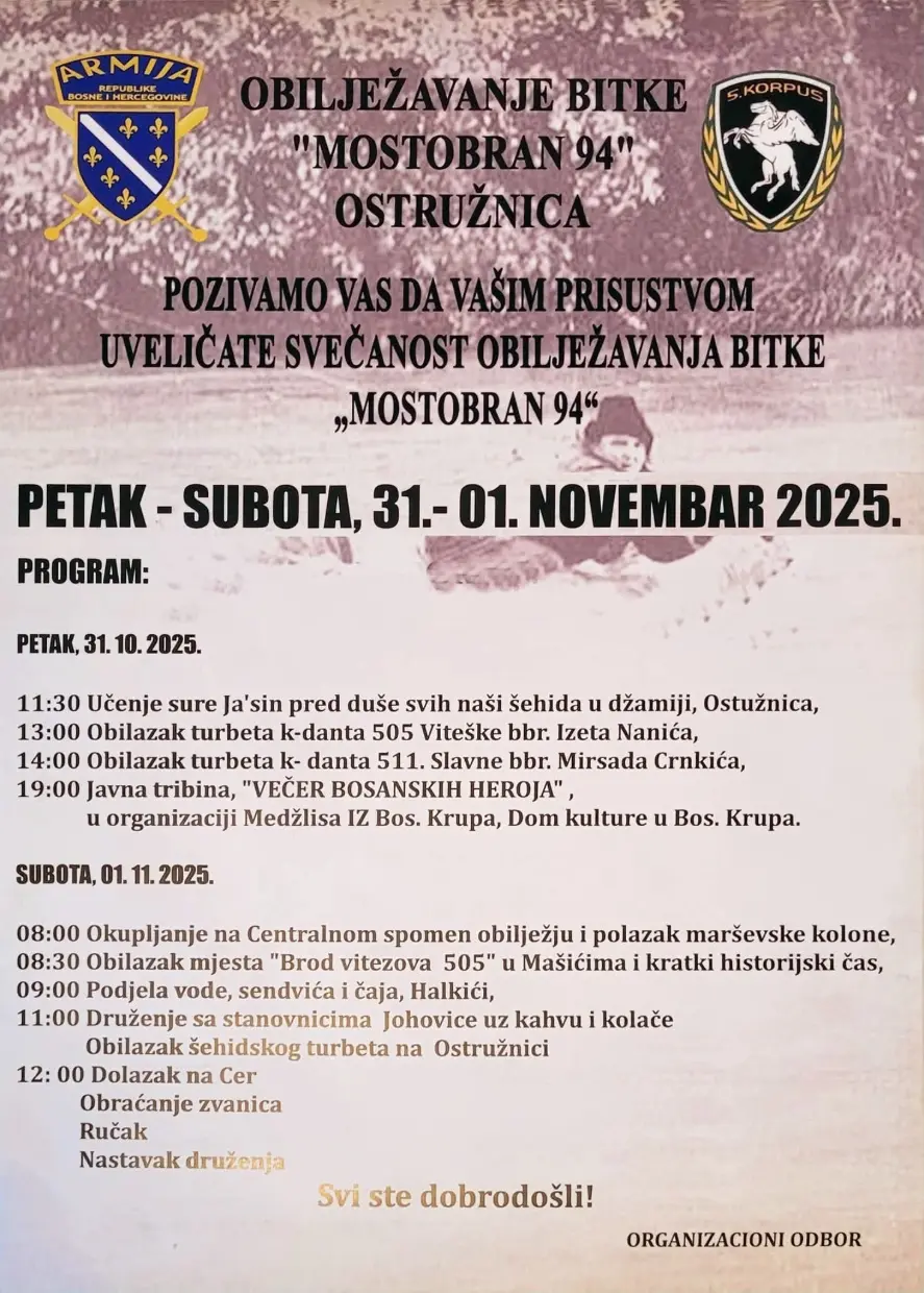Obilježavanje bitke “Mostobran 94” Ostružnica
