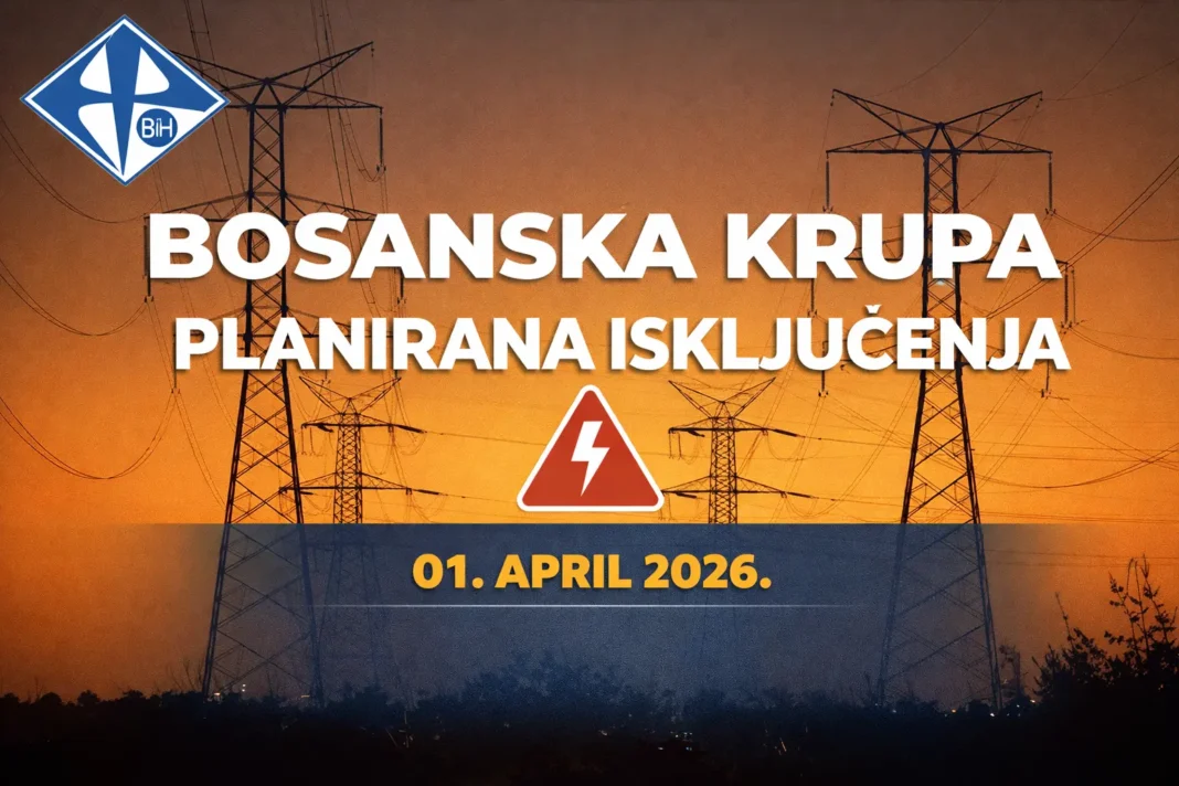 Evo gdje i kada sutra (01.04.) neće biti struje Saznajte gdje i kada sutra neće biti struje u Bosanskoj Krupi zbog radova na elektroenergetskim objektima.